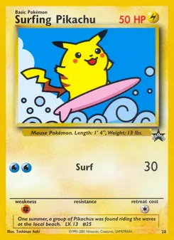 Kaart Surfing Pikachu