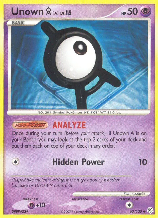Pokémon card Unown A