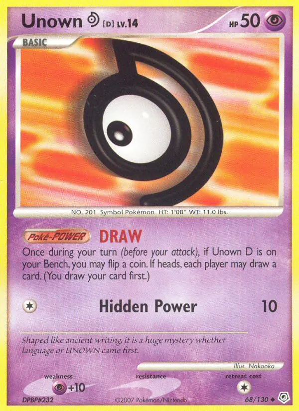 Pokémon card Unown D