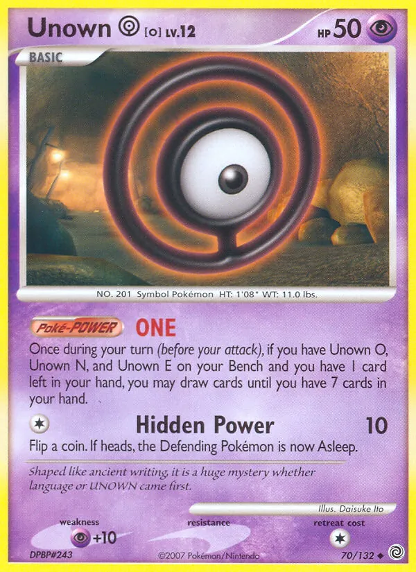 Pokémon card Unown O