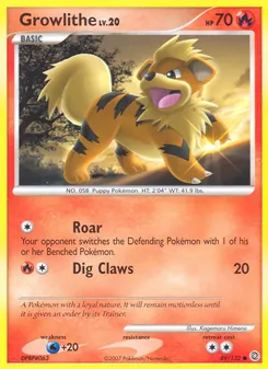 Kaart Growlithe
