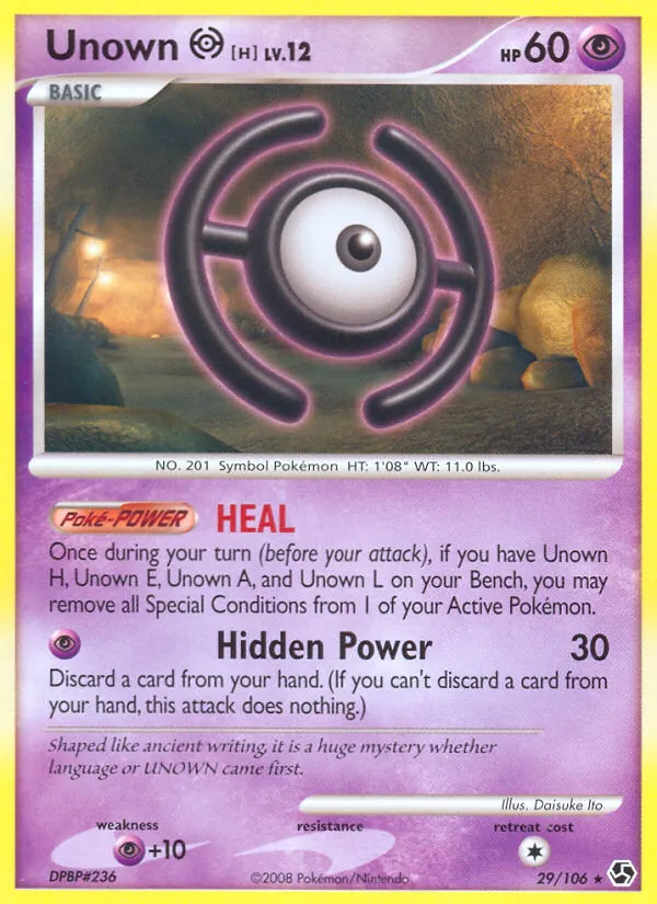 Pokémon-kaart Unown H
