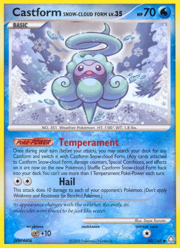 Pokémon-kaart Castform Snow-cloud Form