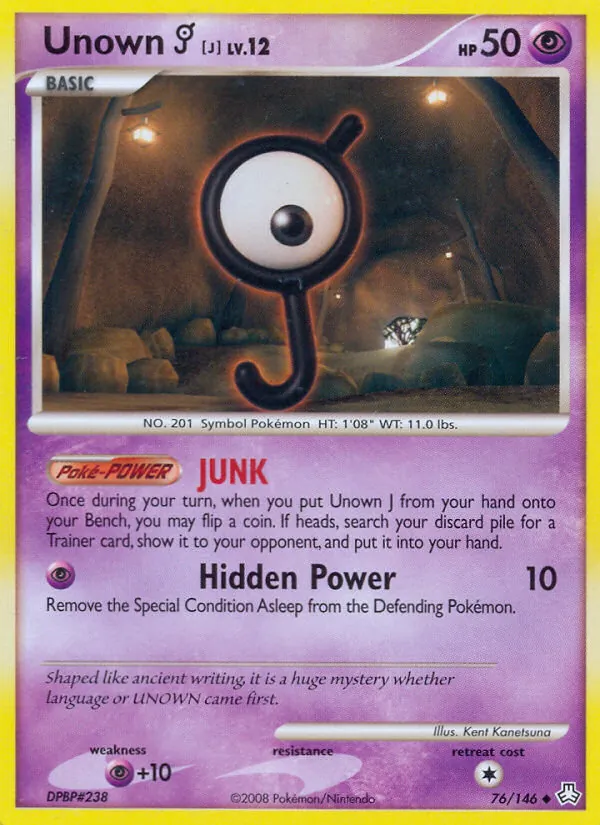Pokémon card Unown J