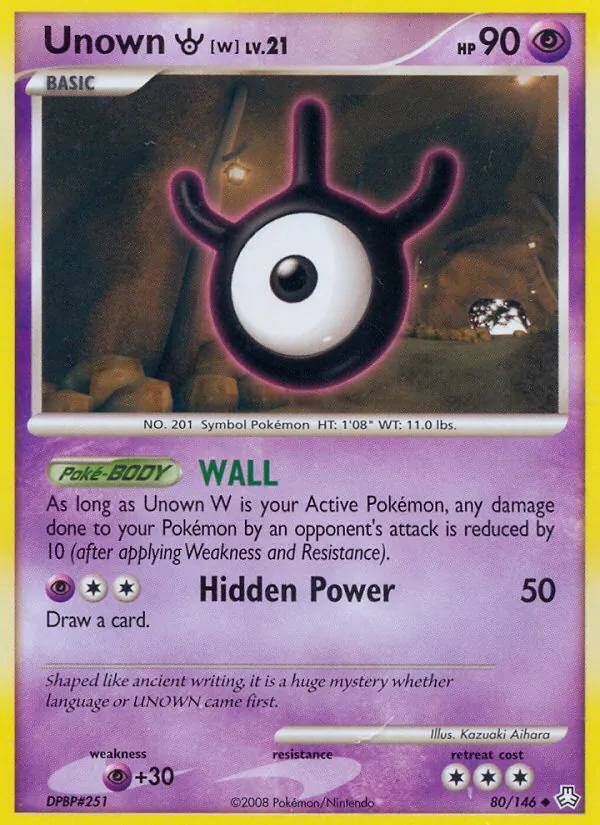 Pokémon-kaart Unown W