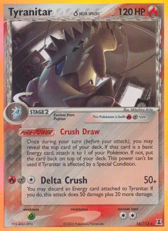 Kaart Tyranitar δ