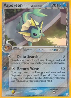 Kaart Vaporeon δ