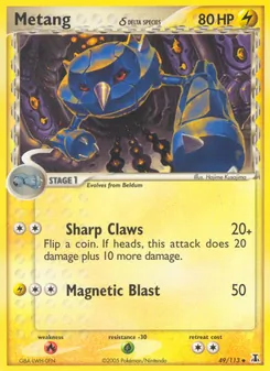 Kaart Metang δ