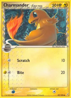 Kaart Charmander δ