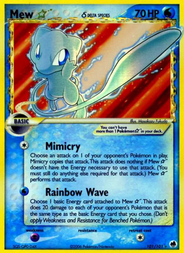 Pokémon card Mew ☆ δ