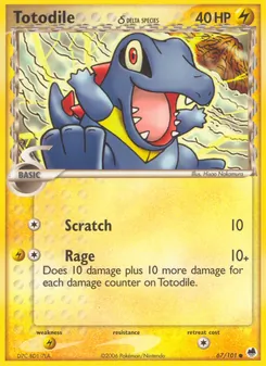 Kaart Totodile δ