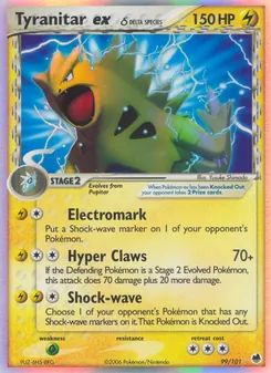 Kaart Tyranitar ex δ