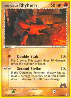 Kaart Team Magma's Rhyhorn