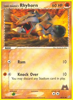 Kaart Team Magma's Rhyhorn