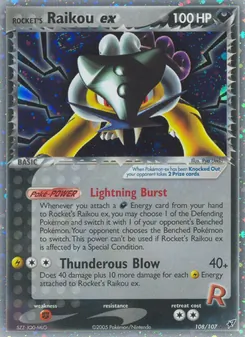 Kaart Rocket's Raikou ex