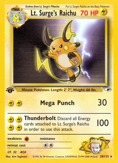 Kaart Lt. Surge's Raichu