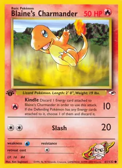 Kaart Blaine's Charmander
