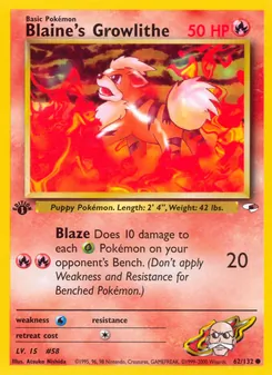 Kaart Blaine's Growlithe
