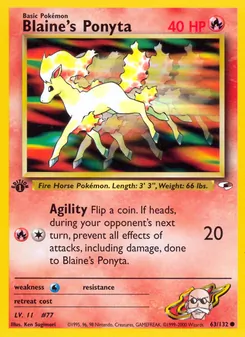 Kaart Blaine's Ponyta