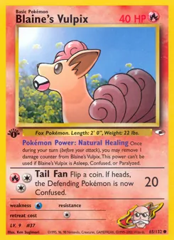 Kaart Blaine's Vulpix
