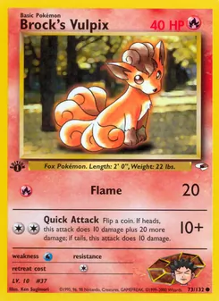 Kaart Brock's Vulpix