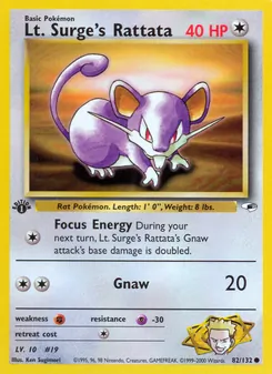 Kaart Lt. Surge's Rattata
