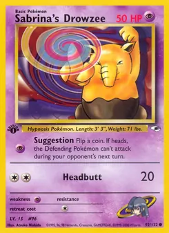 Kaart Sabrina's Drowzee