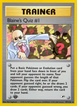 Kaart Blaine's Quiz #1