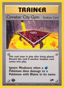 Kaart Cinnabar City Gym