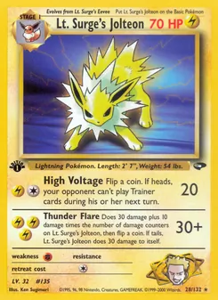 Kaart Lt. Surge's Jolteon