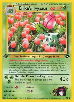 Kaart Erika's Ivysaur
