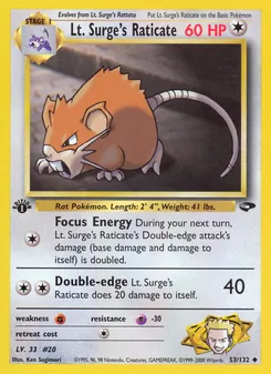 Kaart Lt. Surge's Raticate