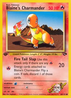 Kaart Blaine's Charmander