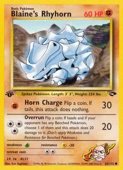 Kaart Blaine's Rhyhorn