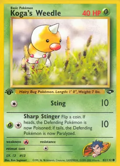 Kaart Koga's Weedle