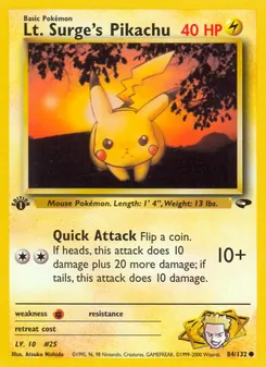 Kaart Lt. Surge's Pikachu
