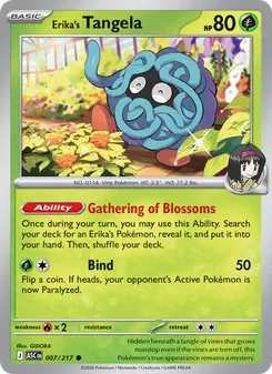 Kaart Erika's Tangela