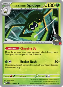 Kaart Team Rocket's Spidops