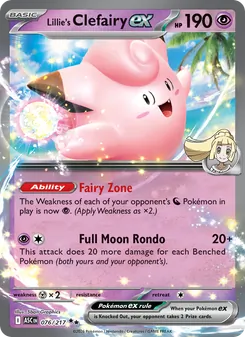 Kaart Lillie's Clefairy ex