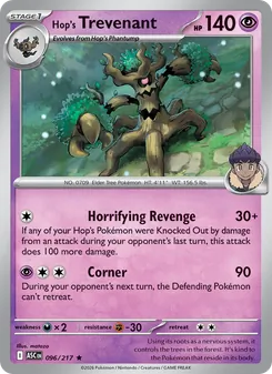 Kaart Hop's Trevenant