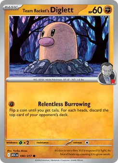 Kaart Team Rocket's Diglett