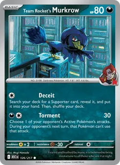 Kaart Team Rocket's Murkrow