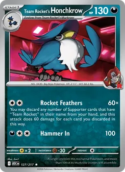 Kaart Team Rocket's Honchkrow