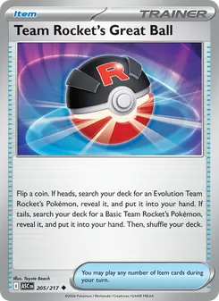 Kaart Team Rocket's Great Ball