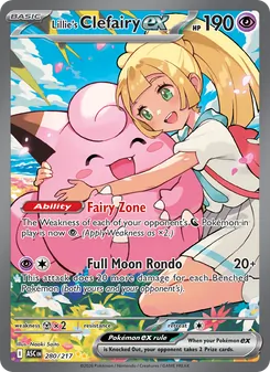 Kaart Lillie's Clefairy ex