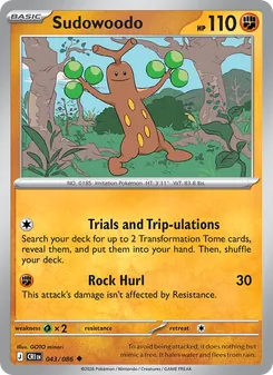 Kaart Sudowoodo