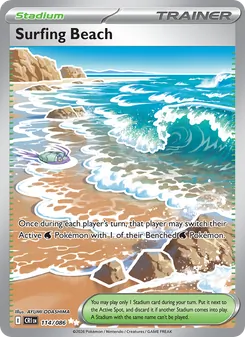 Kaart Surfing Beach