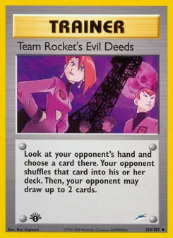 Kaart Team Rocket's Evil Deeds