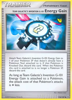 Kaart Team Galactic's Invention G-101 Energy Gain