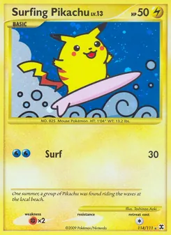 Kaart Surfing Pikachu